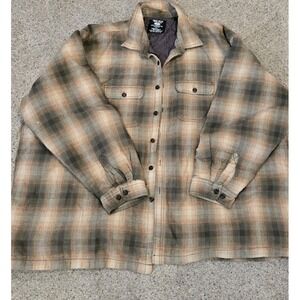 Grit Iron Work Wear 2XL Quilted Lined Plaid Flannel Shirt Jacket Workwear